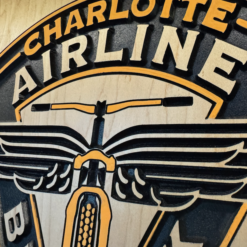 CNC-carved sign